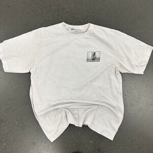 Uniqlo white graphic tee with chainsaw devil design